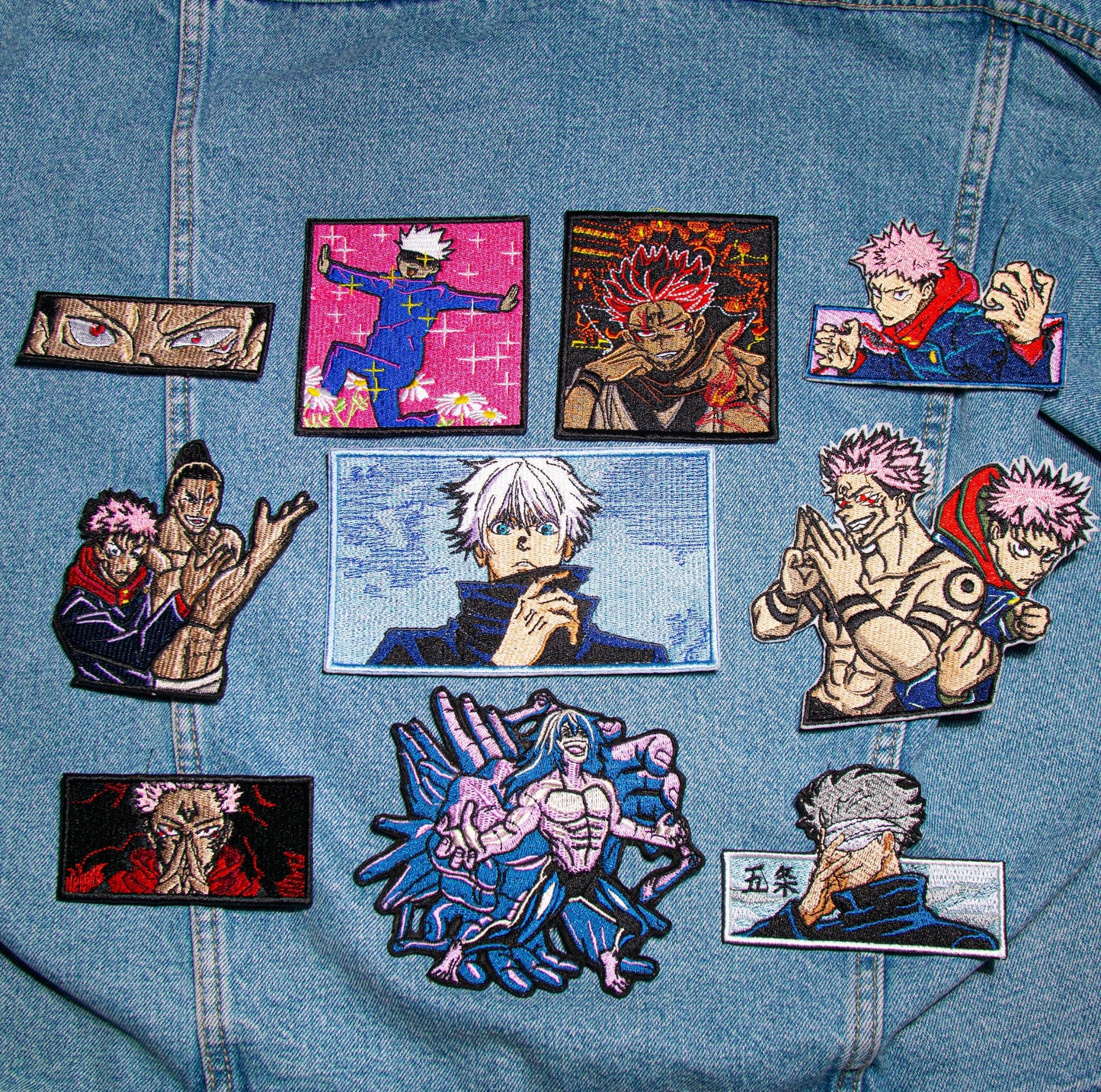 Jujutsu Anime Patch, Bulk iron on patches Embroidered Patch, Anime Lover Gift, Sew On Patches, Manga Patch, Anime Character
