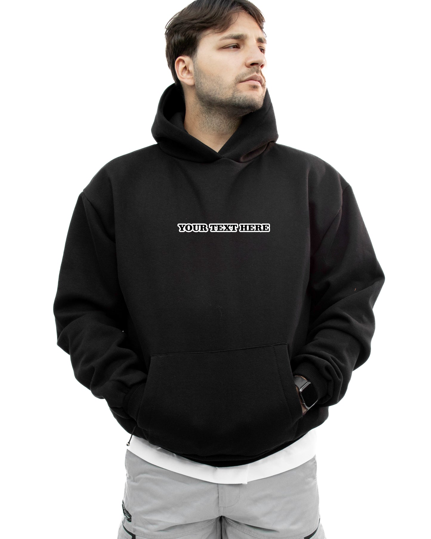 Custom Text Embroidery on Hoodie