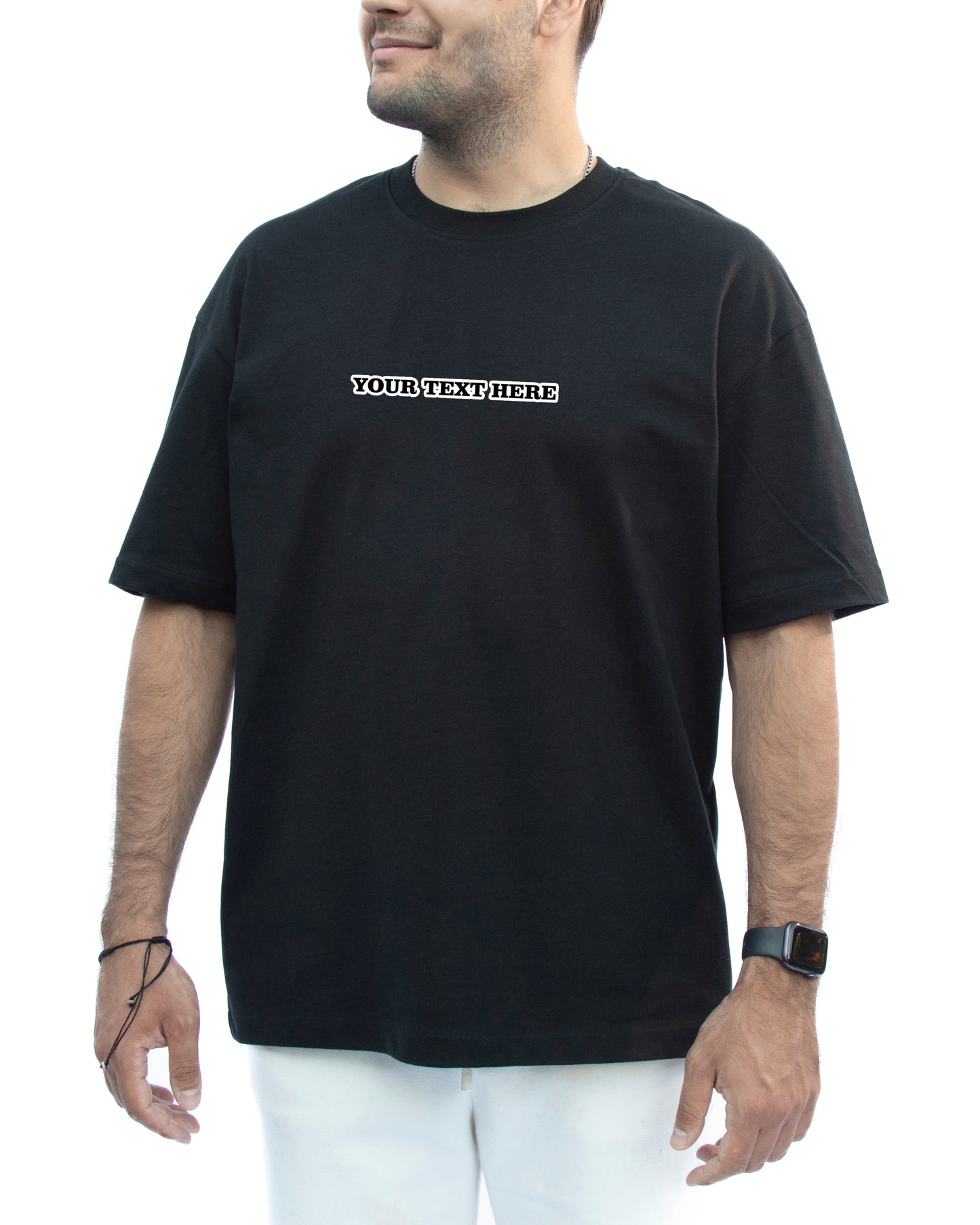 Custom Text Embroidery on T-Shirt