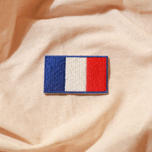 Vintage Inspired France Flag Patch - French Pride Iron-On Badge for Jackets, Bags, and More