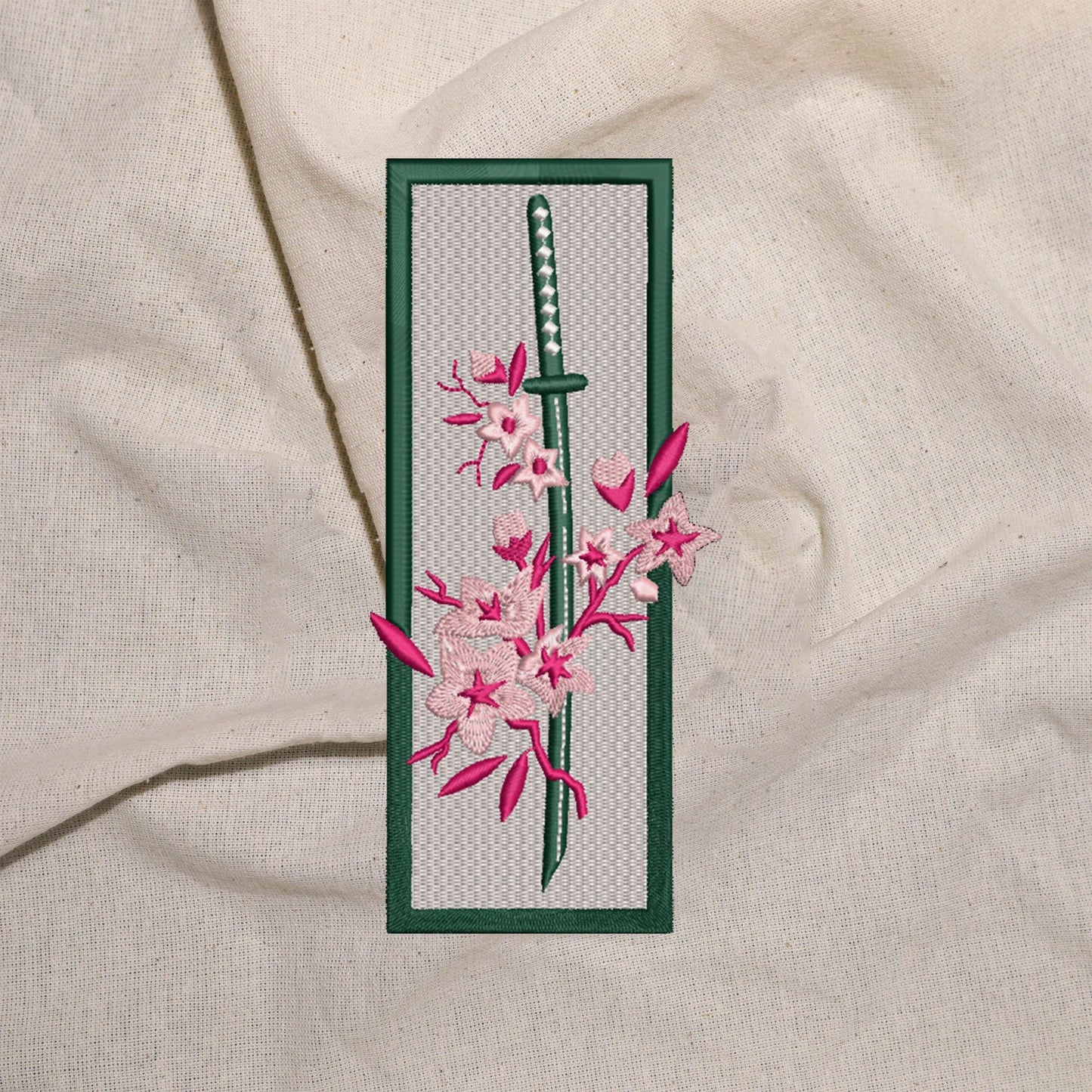 Katana with Sakura patch for custom vest Artwork for Clothing and Accessories