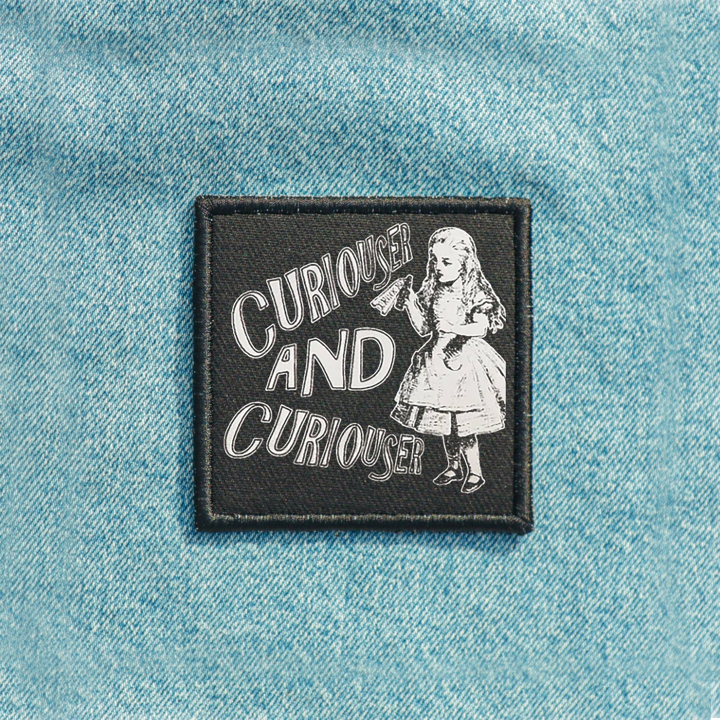 Iron On Alice in Wonderland Goth Patch Horror DIY Embroidered Patch, Badge, Applique, Scary, Goth, Halloween Gift, Spooky,Punk Patch