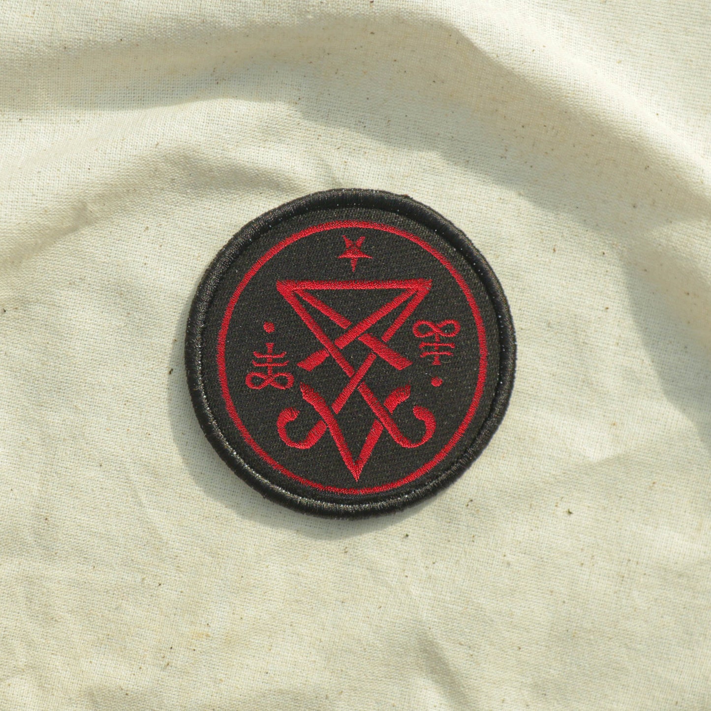 Iron On Sigil of lucifer Patch DIY Embroidered Patch, Badge, Applique, Gift,Patch