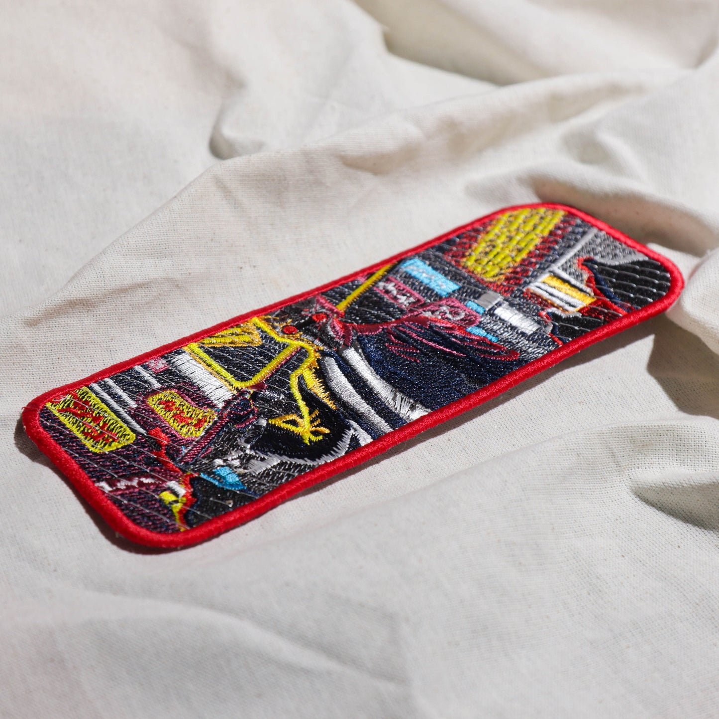 Tokyo City Inspired Cyborg Samurai Patch - Embroidered Iron-On Applique