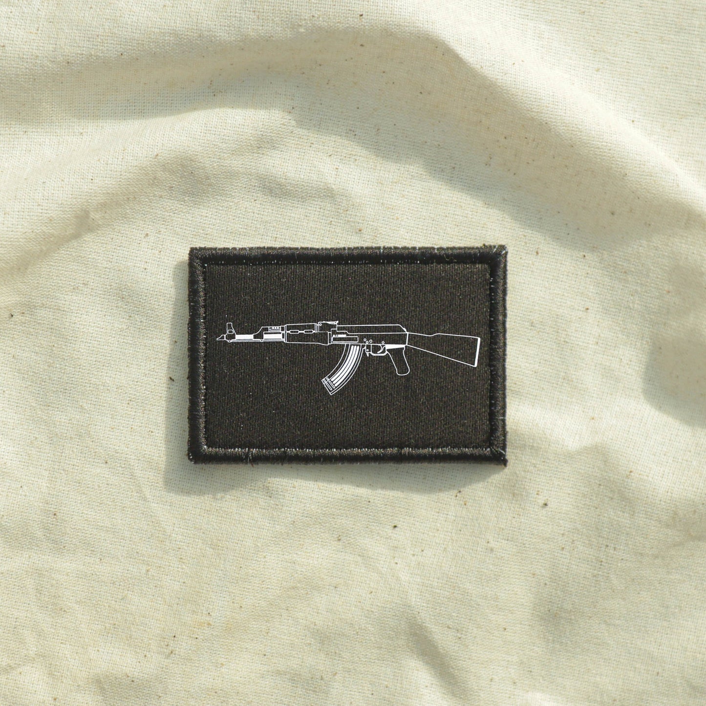 Iron On Ak-47 Goth Patch Horror DIY Embroidered Patch, Badge, Applique, Scary, Goth, Halloween Gift, Spooky,Punk Patch