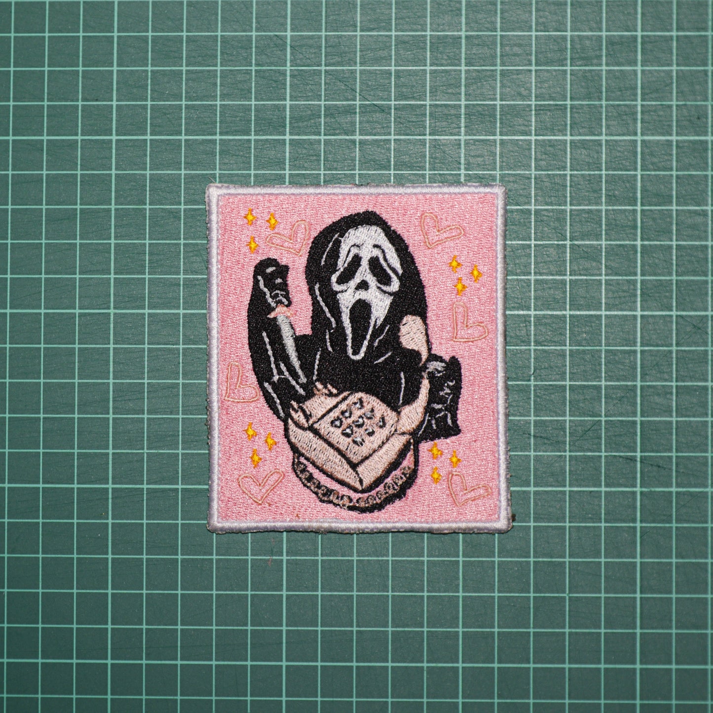 Iron On Horror DIY Embroidered Patch, Badge, Applique, Scary, Movie, Goth, Halloween Gift, Spooky, xPatch, Funn Patch, Knife, Blood