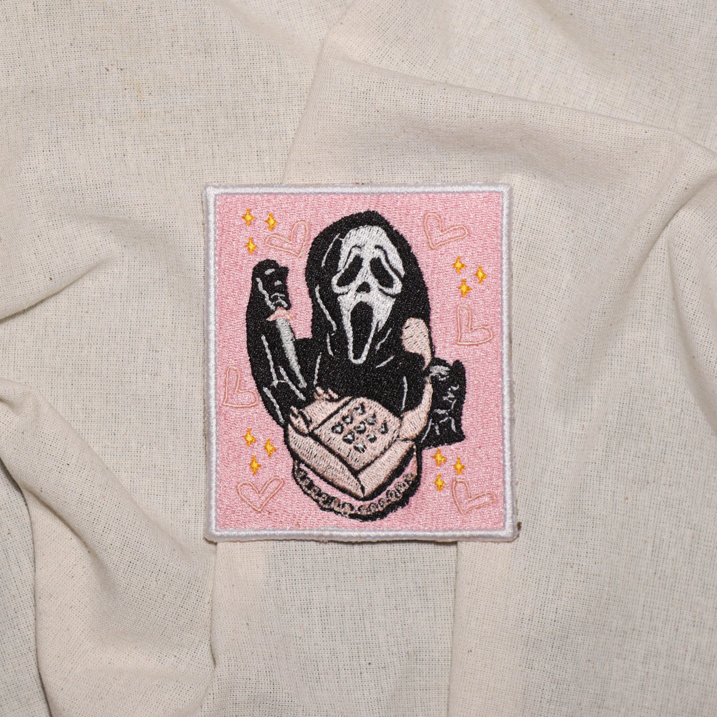 Iron On Horror DIY Embroidered Patch, Badge, Applique, Scary, Movie, Goth, Halloween Gift, Spooky, xPatch, Funn Patch, Knife, Blood