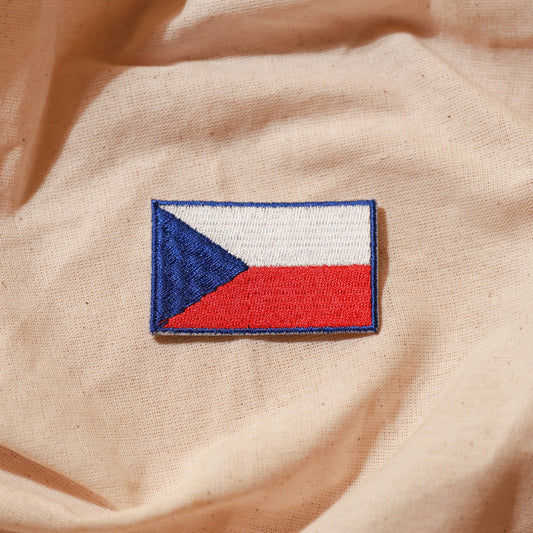 Stylish Czech Flag Embroidered Patch for Jackets, Bags, and more