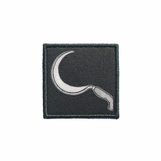 Iron On Sickle Goth Patch Horror DIY Embroidered Patch, Badge, Applique, Scary, Goth, Halloween Gift, Spooky,Punk Patch