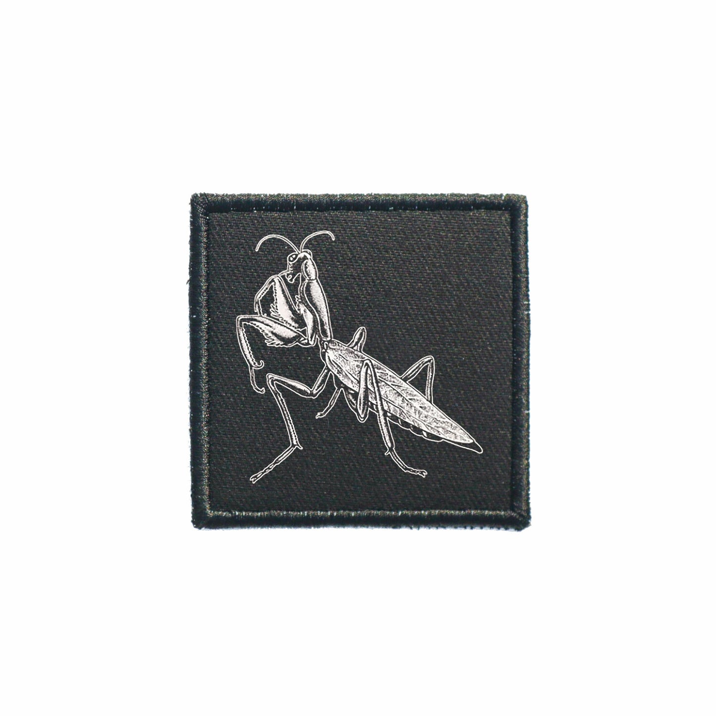 Iron On Praying Mantis Goth Patch Horror DIY Embroidered Patch, Badge, Applique, Scary, Goth, Halloween Gift, Spooky,Punk Patch