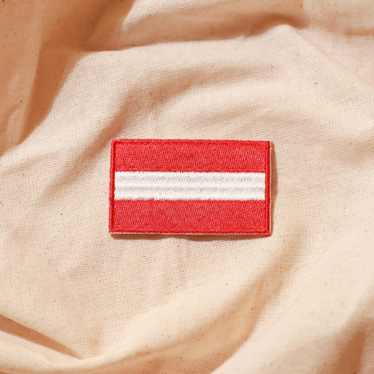 Latvian Flag Patch - Add a Touch of Latvia to Your Accessories with this Iron-On Emblem