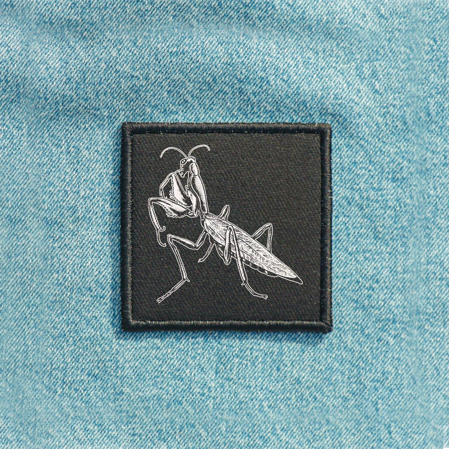 Iron On Praying Mantis Goth Patch Horror DIY Embroidered Patch, Badge, Applique, Scary, Goth, Halloween Gift, Spooky,Punk Patch