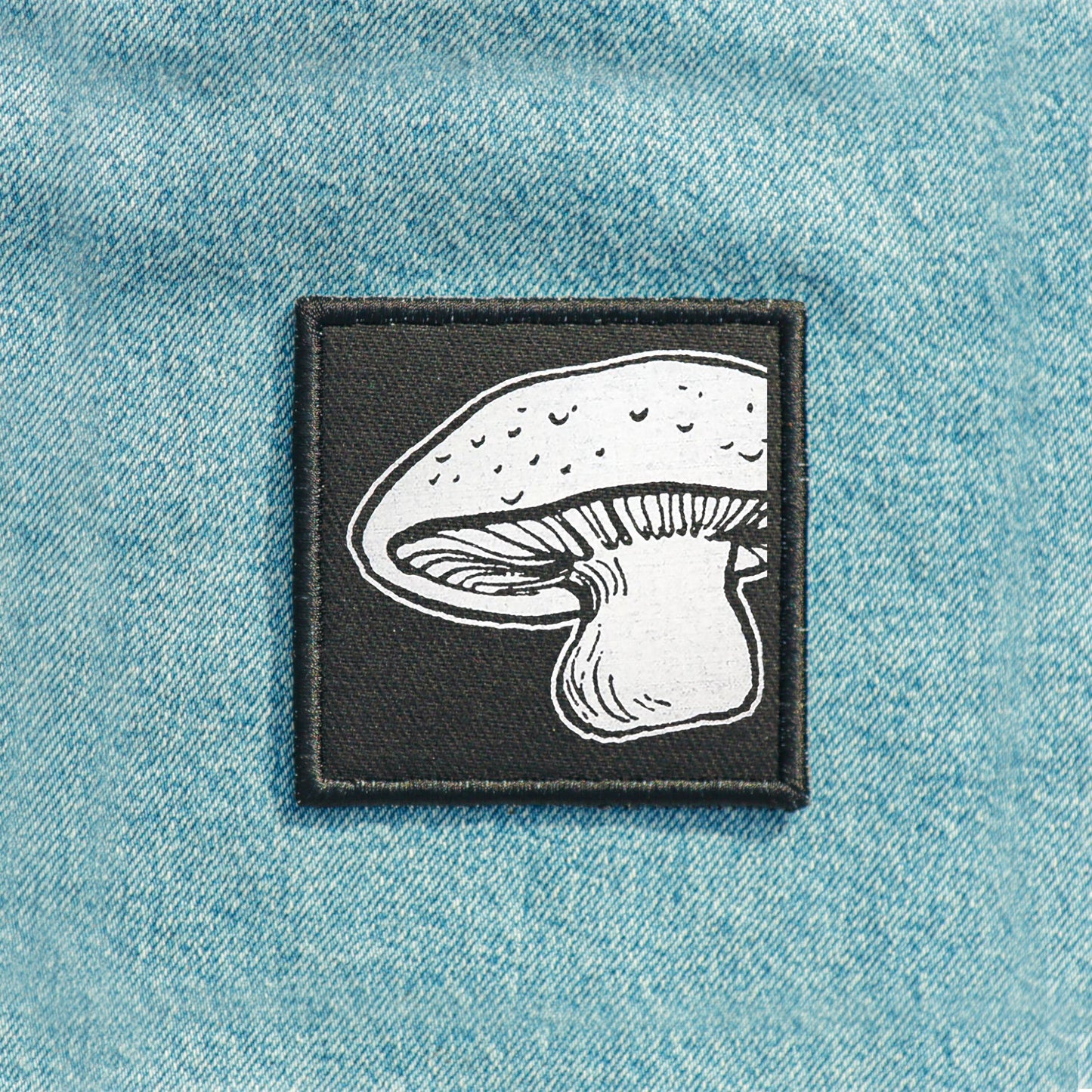 Iron On Mushroom Goth Patch Horror DIY Embroidered Patch, Badge, Applique, Scary, Goth, Halloween Gift, Spooky,Punk Patch