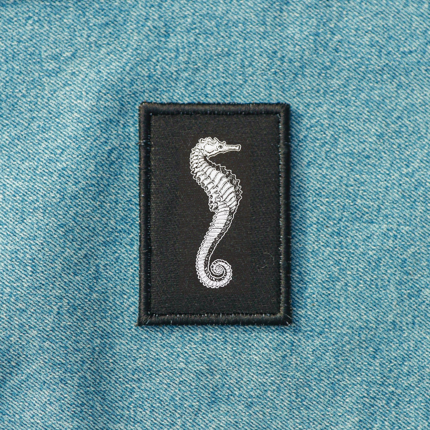 Iron On Seahorse Patch Goth Patch Horror DIY Embroidered Patch, Badge, Applique, Scary, Goth, Halloween Gift, Spooky,Punk Patch