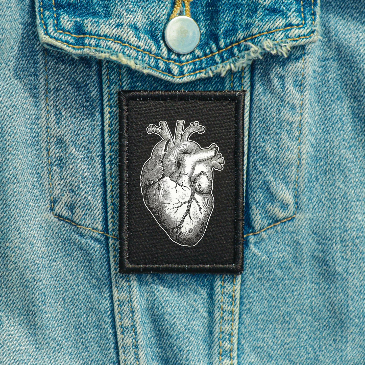 Iron On Anatomical Heart Goth Patch Horror DIY Embroidered Patch, Badge, Applique, Scary, Goth, Halloween Gift, Spooky,Punk Patch