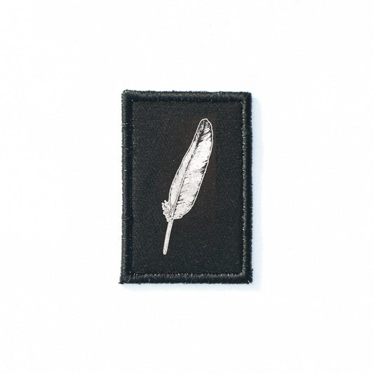 Iron On Goth Feather Patch Horror DIY Embroidered Patch, Badge, Applique, Scary, Goth, Halloween Gift, Spooky,Punk Patch