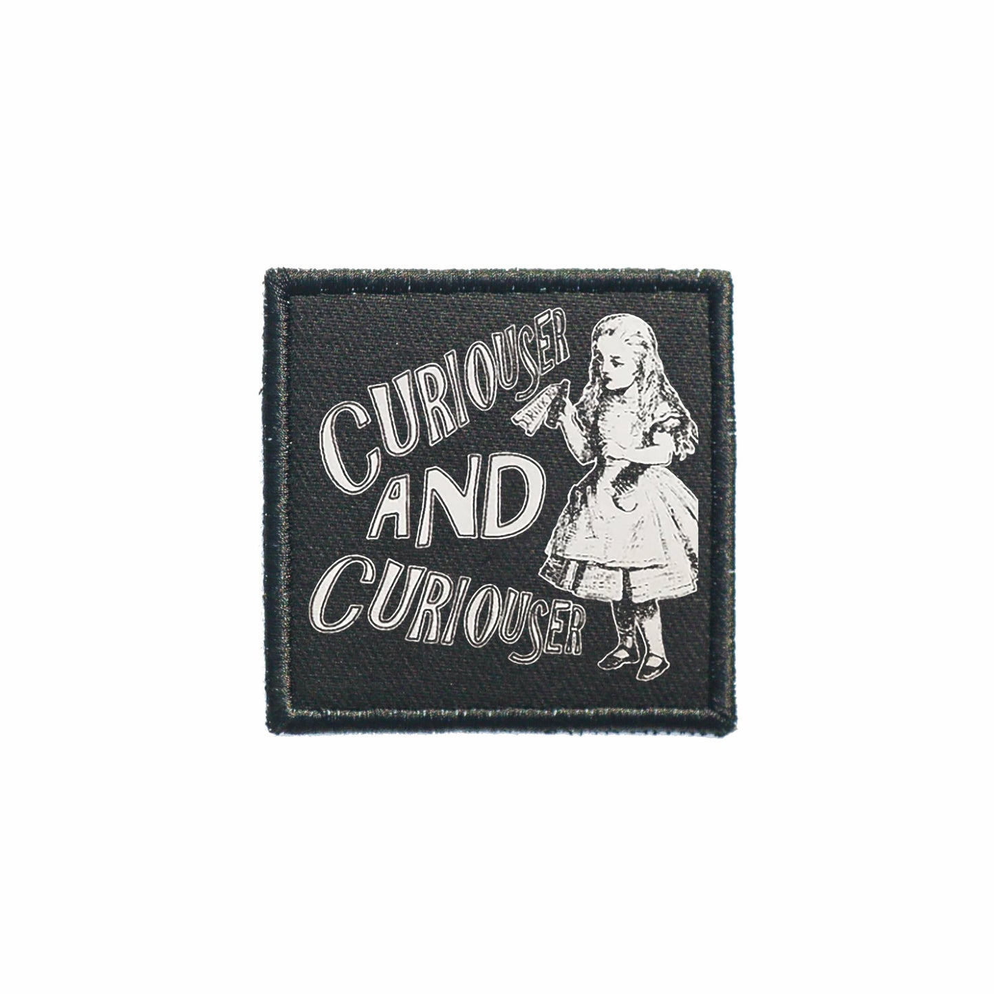 Iron On Alice in Wonderland Goth Patch Horror DIY Embroidered Patch, Badge, Applique, Scary, Goth, Halloween Gift, Spooky,Punk Patch