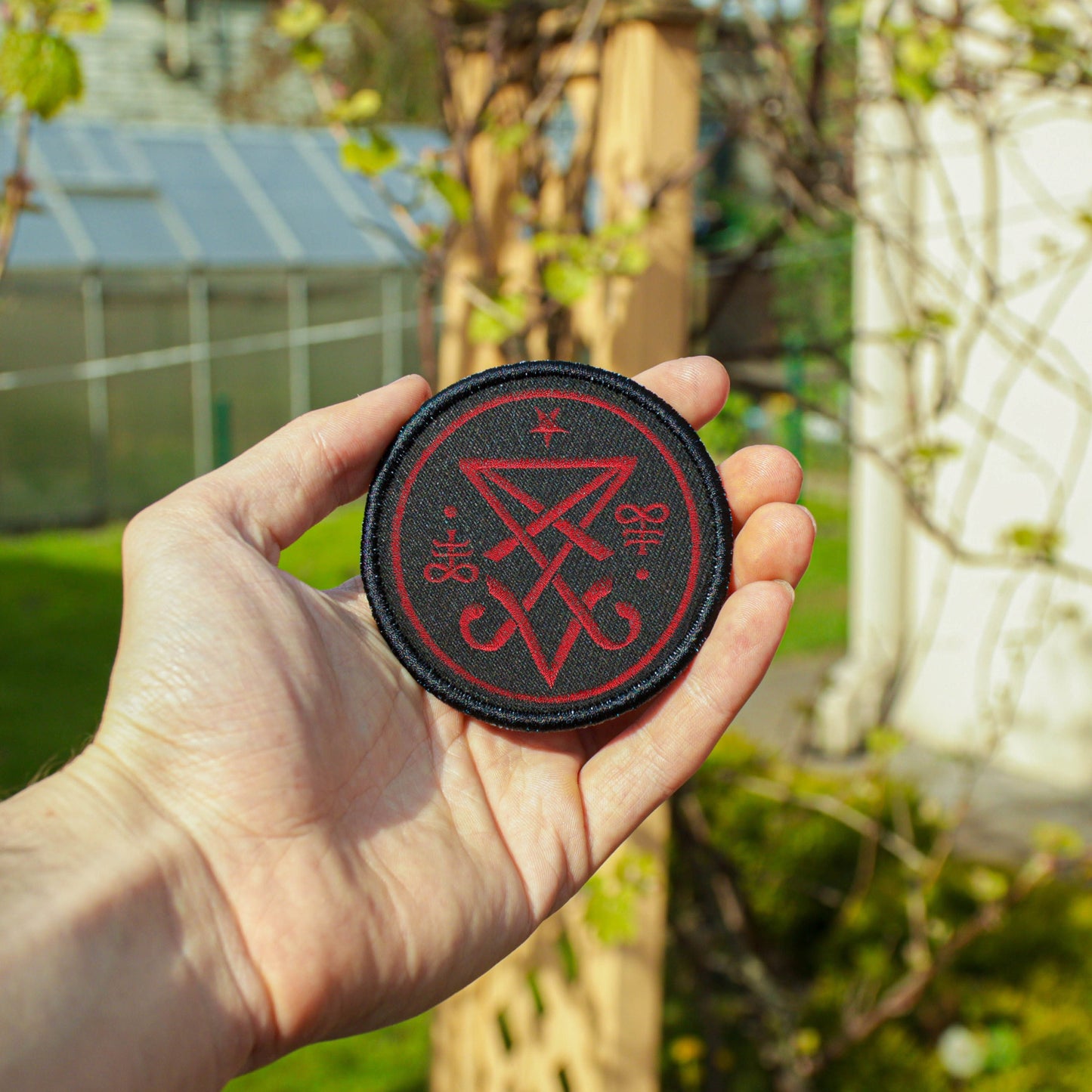 Iron On Sigil of lucifer Patch DIY Embroidered Patch, Badge, Applique, Gift,Patch