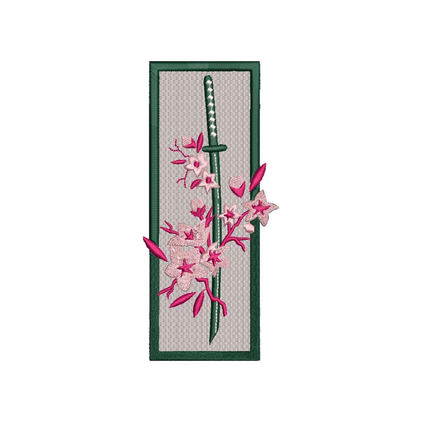 Katana with Sakura patch for custom vest Artwork for Clothing and Accessories