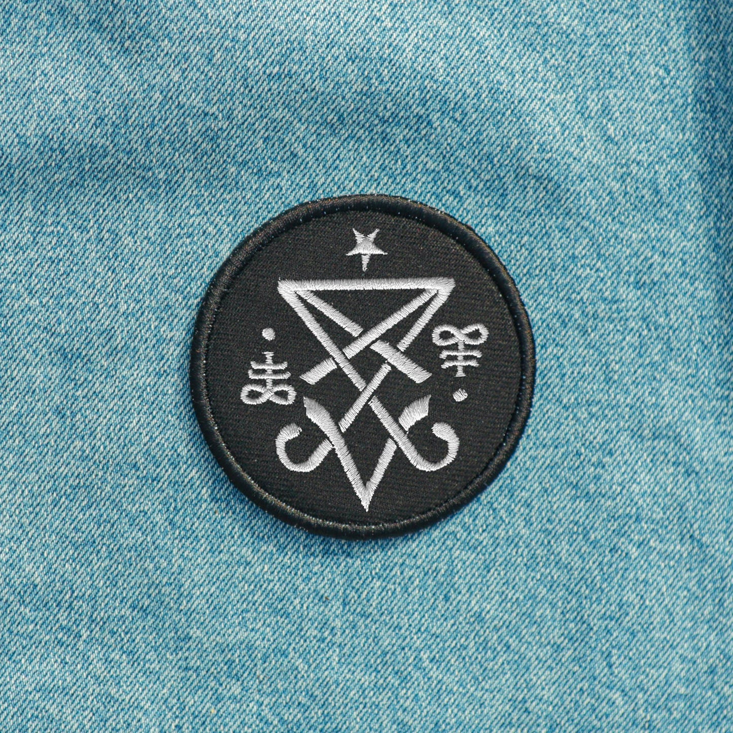 Iron On Sigil of lucifer Patch DIY Embroidered Patch, Badge, Applique, Gift,Patch