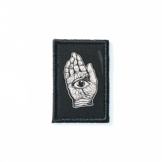 Iron On All Seeing Hand Goth Patch Horror DIY Embroidered Patch, Badge, Applique, Scary, Goth, Halloween Gift, Spooky,Punk Patch