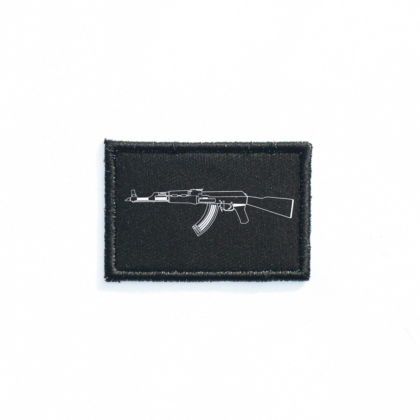 Iron On Ak-47 Goth Patch Horror DIY Embroidered Patch, Badge, Applique, Scary, Goth, Halloween Gift, Spooky,Punk Patch