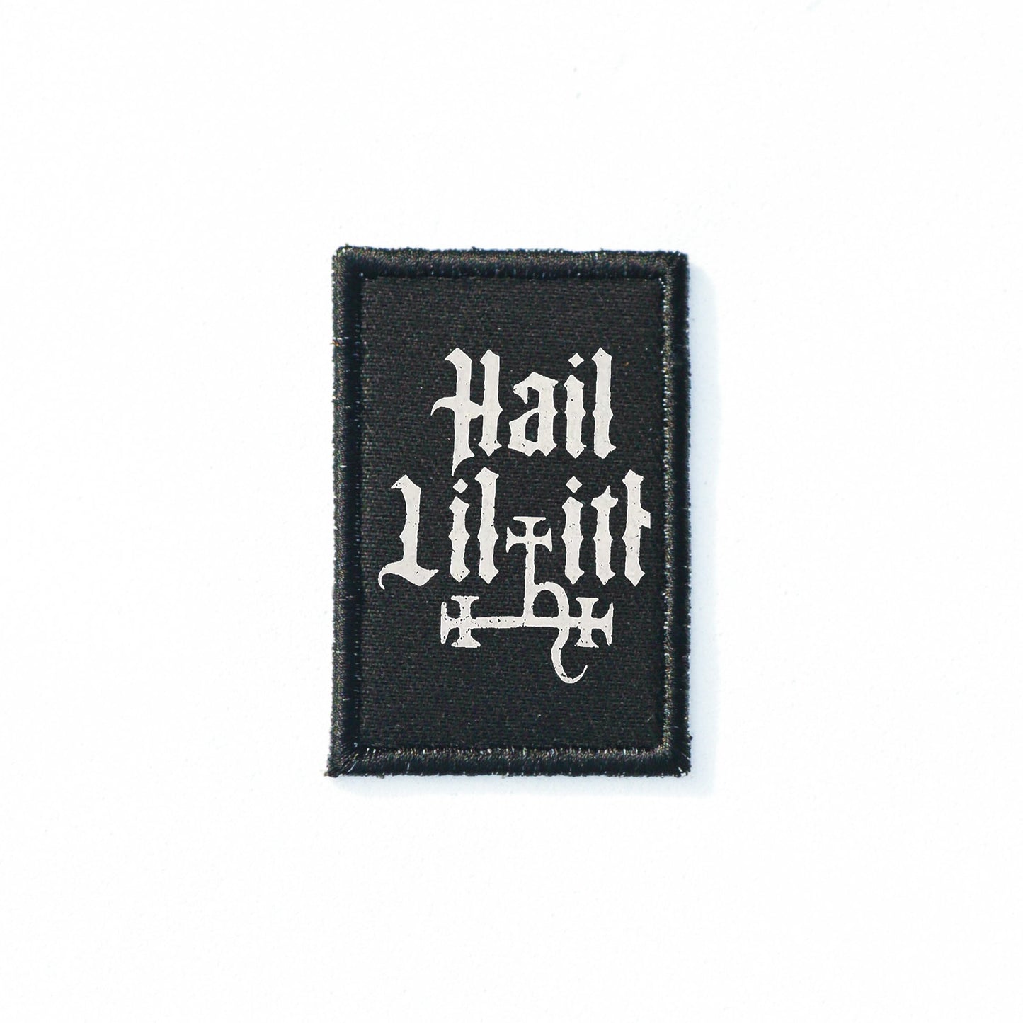 Iron On Hail Lilith Goth Patch Horror DIY Embroidered Patch, Badge, Applique, Scary, Goth, Halloween Gift, Spooky,Punk Patch