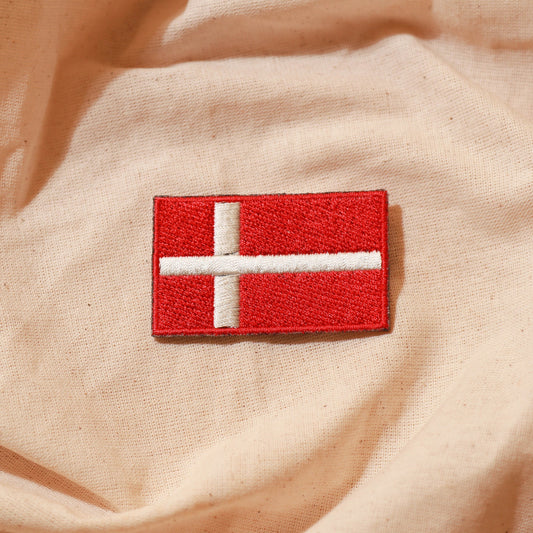 Scandinavian Style: Denmark Flag Patch - Embroidered Decorative Applique for DIY Crafts and Souvenirs