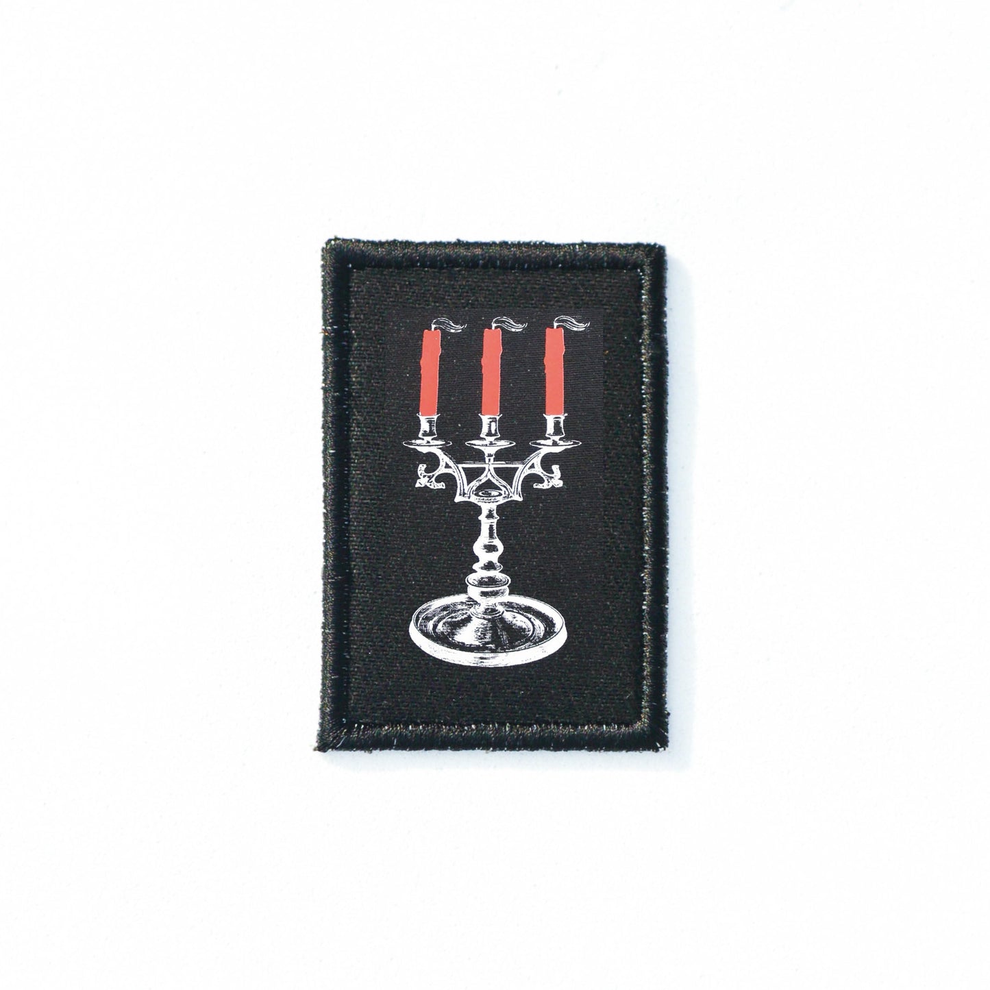 Iron On Goth Gothic Candelabras Patch Horror DIY Embroidered Patch, Badge, Applique, Scary, Goth, Halloween Gift, Spooky,Punk Patch