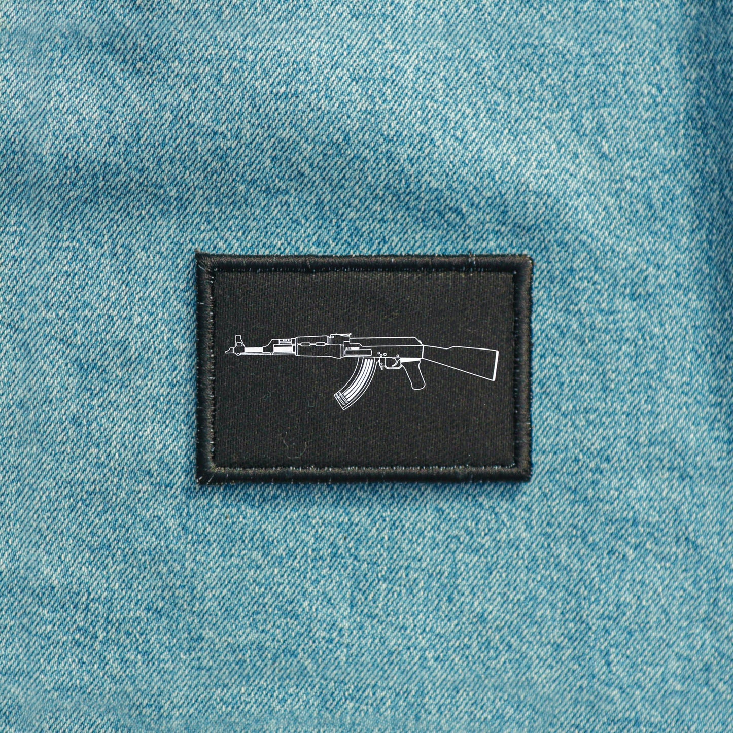 Iron On Ak-47 Goth Patch Horror DIY Embroidered Patch, Badge, Applique, Scary, Goth, Halloween Gift, Spooky,Punk Patch