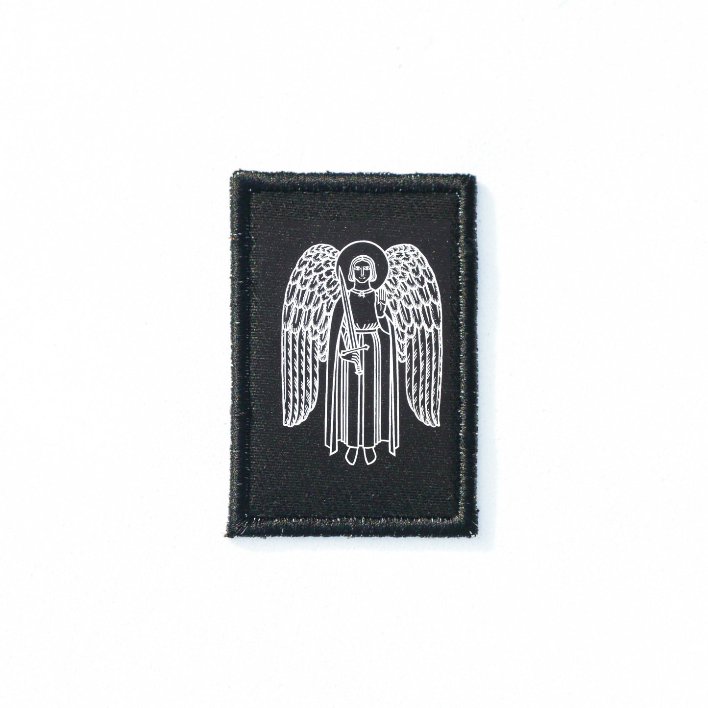 Iron On Goth Patch Arch Angel DIY Embroidered Patch, Badge, Applique, Scary, Goth, Halloween Gift ,Punk Patch