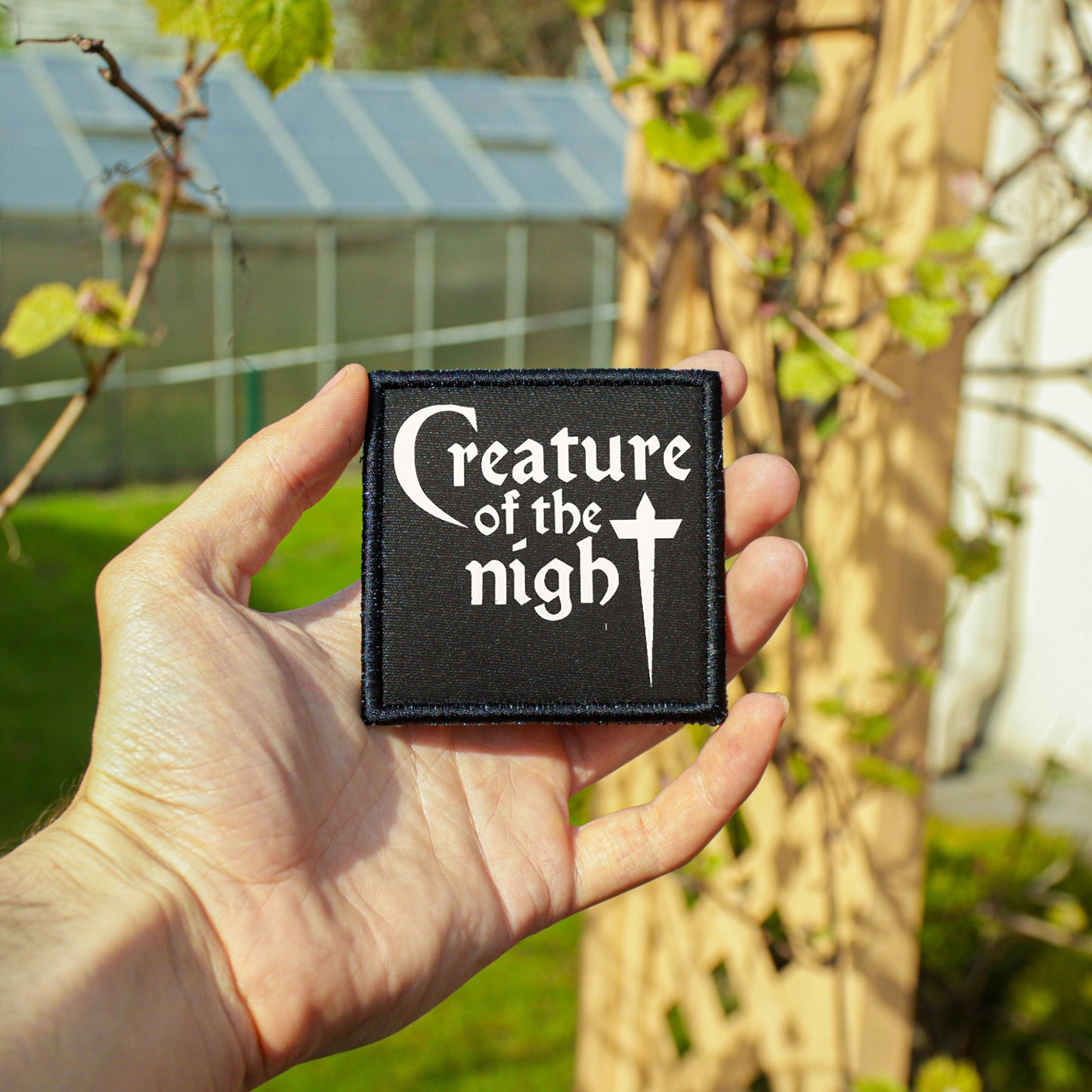 Iron On Creature of the Night Goth Patch Horror DIY Embroidered Patch, Badge, Applique, Scary, Goth, Halloween Gift, Spooky,Punk Patch