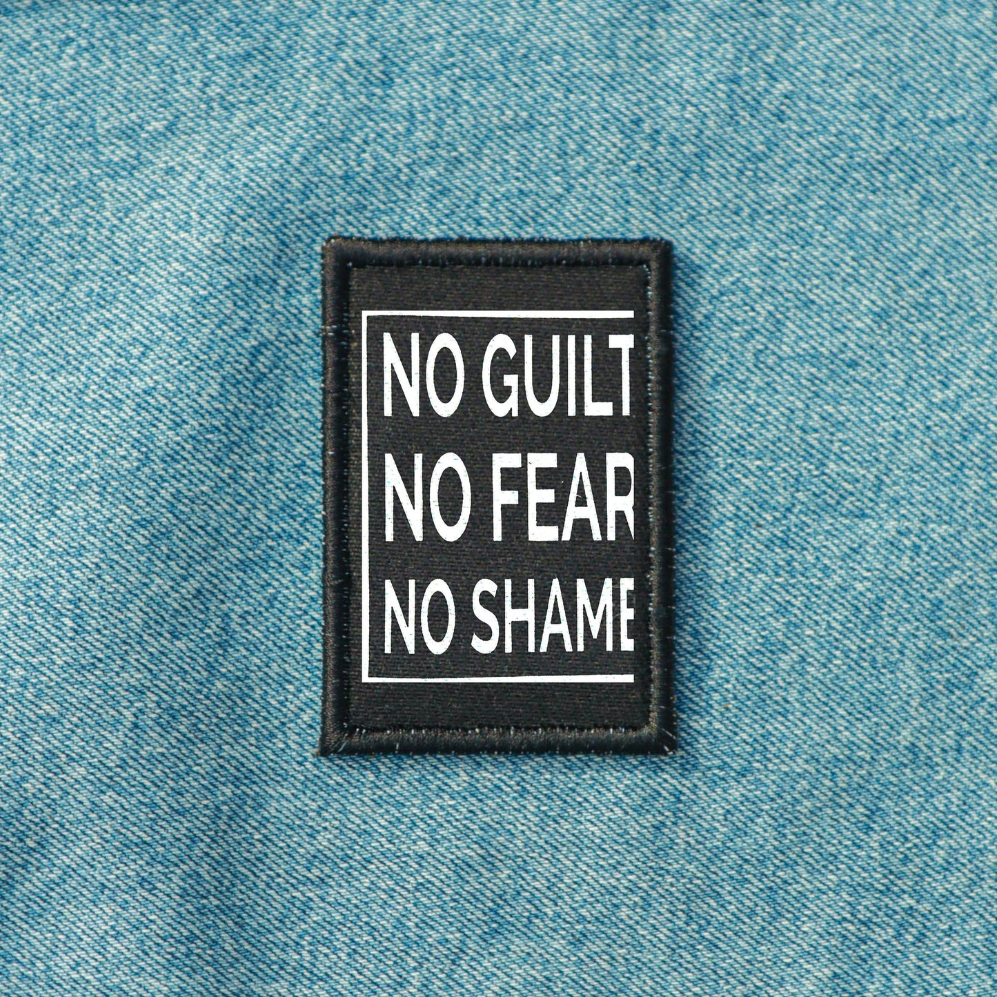 Iron On No Guilt. No Fear. No Shame Goth Patch Horror DIY Embroidered Patch, Badge, Applique, Scary, Goth, Halloween Gift, Spooky,Punk Patch