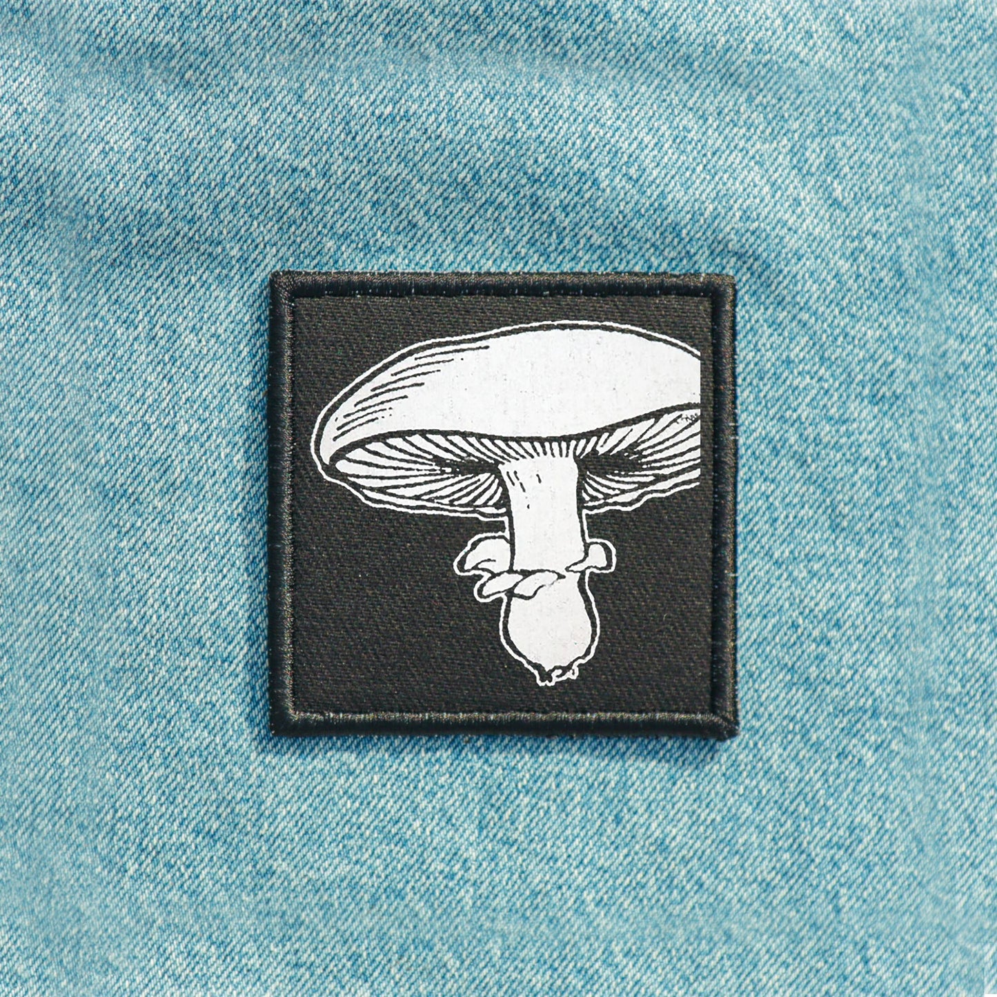 Iron On Mushroom Goth Patch Horror DIY Embroidered Patch, Badge, Applique, Scary, Goth, Halloween Gift, Spooky,Punk Patch