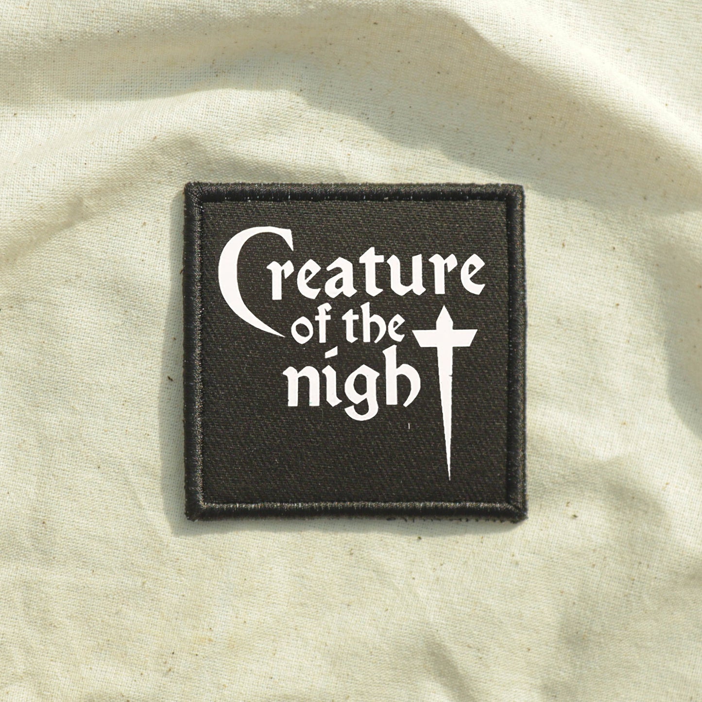 Iron On Creature of the Night Goth Patch Horror DIY Embroidered Patch, Badge, Applique, Scary, Goth, Halloween Gift, Spooky,Punk Patch