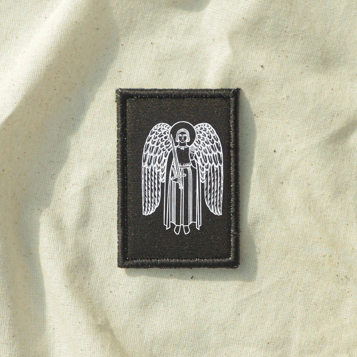 Iron On Goth Patch Arch Angel DIY Embroidered Patch, Badge, Applique, Scary, Goth, Halloween Gift ,Punk Patch