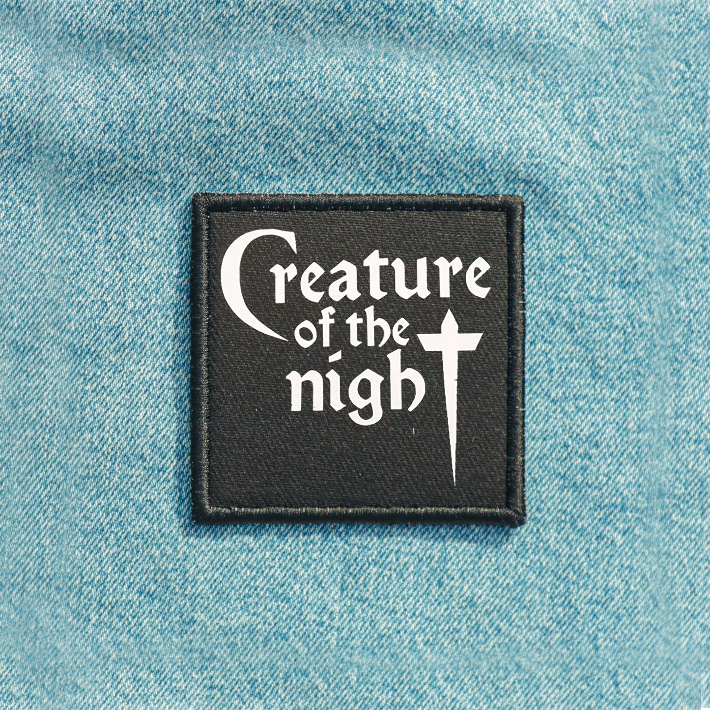 Iron On Creature of the Night Goth Patch Horror DIY Embroidered Patch, Badge, Applique, Scary, Goth, Halloween Gift, Spooky,Punk Patch