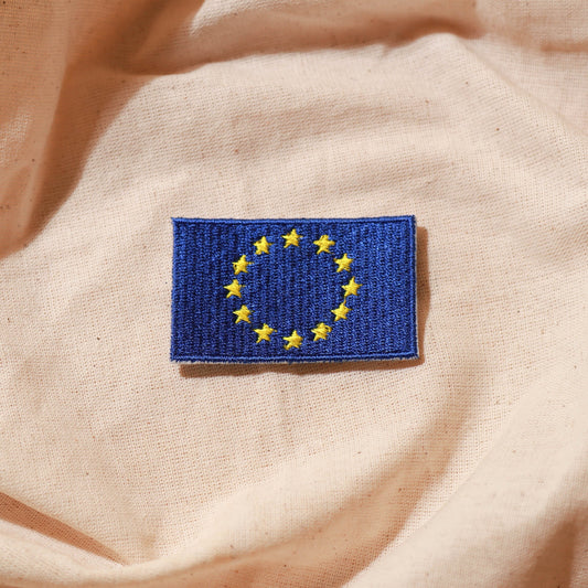 European Union Flag Emblem - Celebrate European Unity with this EU Flag Iron-On Applique