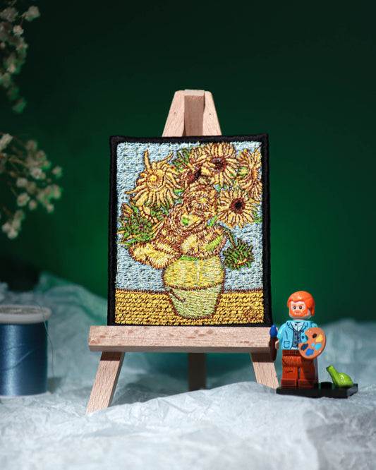 Iron on Patch, Van gogh Sunflowers, Vincent Van Gogh Painting, Flower Patch, Sunflower Art, Famous Painting Sunflower Art, Vincent Van lover