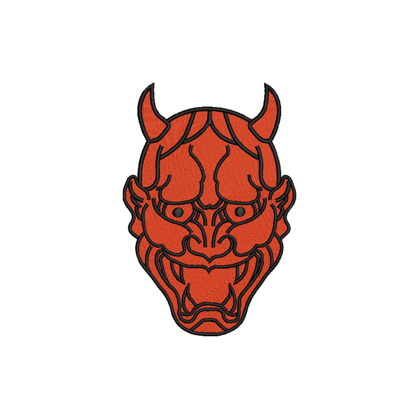 DEMON Oni Mask Japan Patch - Traditional Japanese Artwork for Clothing and Accessories