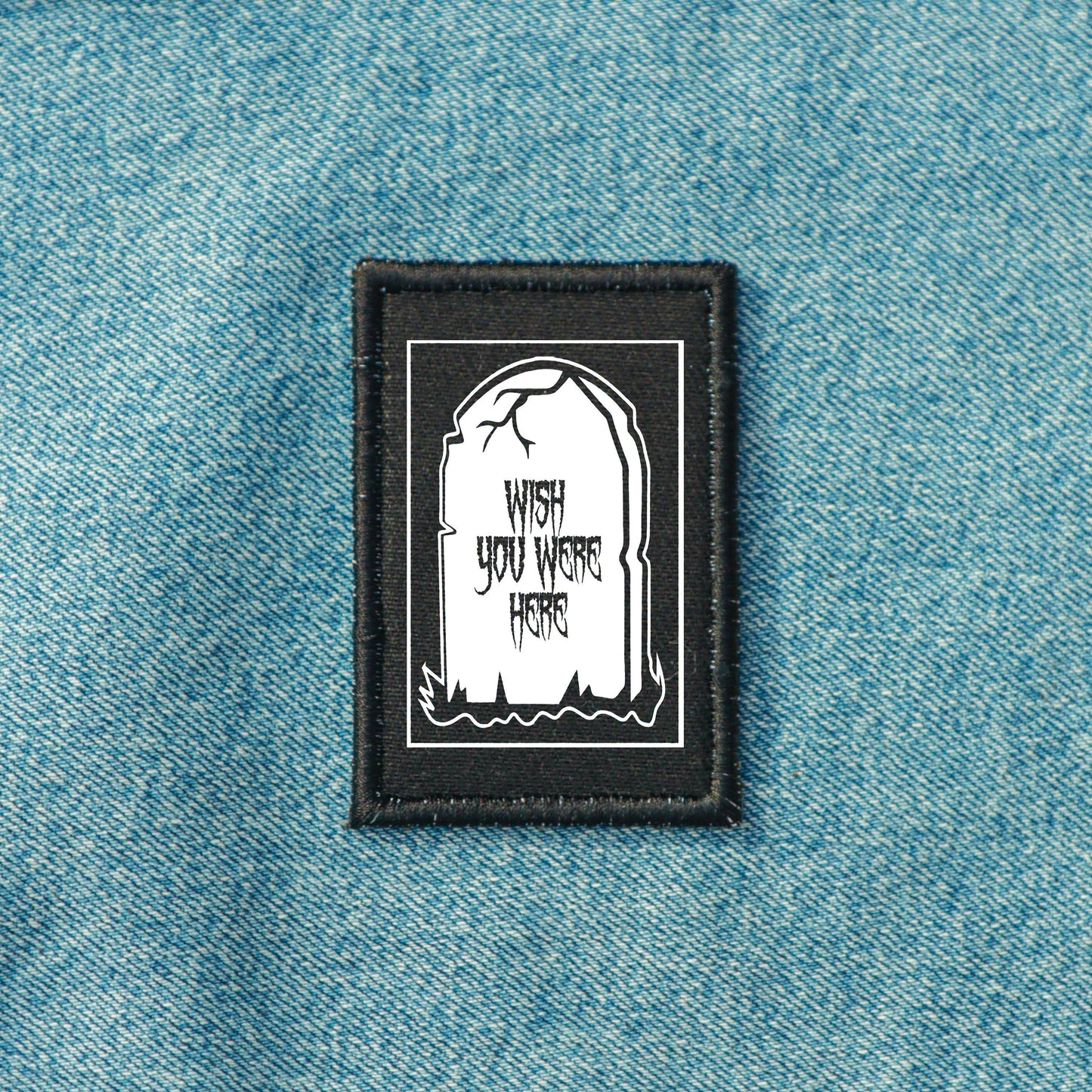 Iron On Goth RIP Patch Horror DIY Embroidered Patch, Badge, Applique, Scary, Goth, Halloween Gift, Spooky,Punk Patch