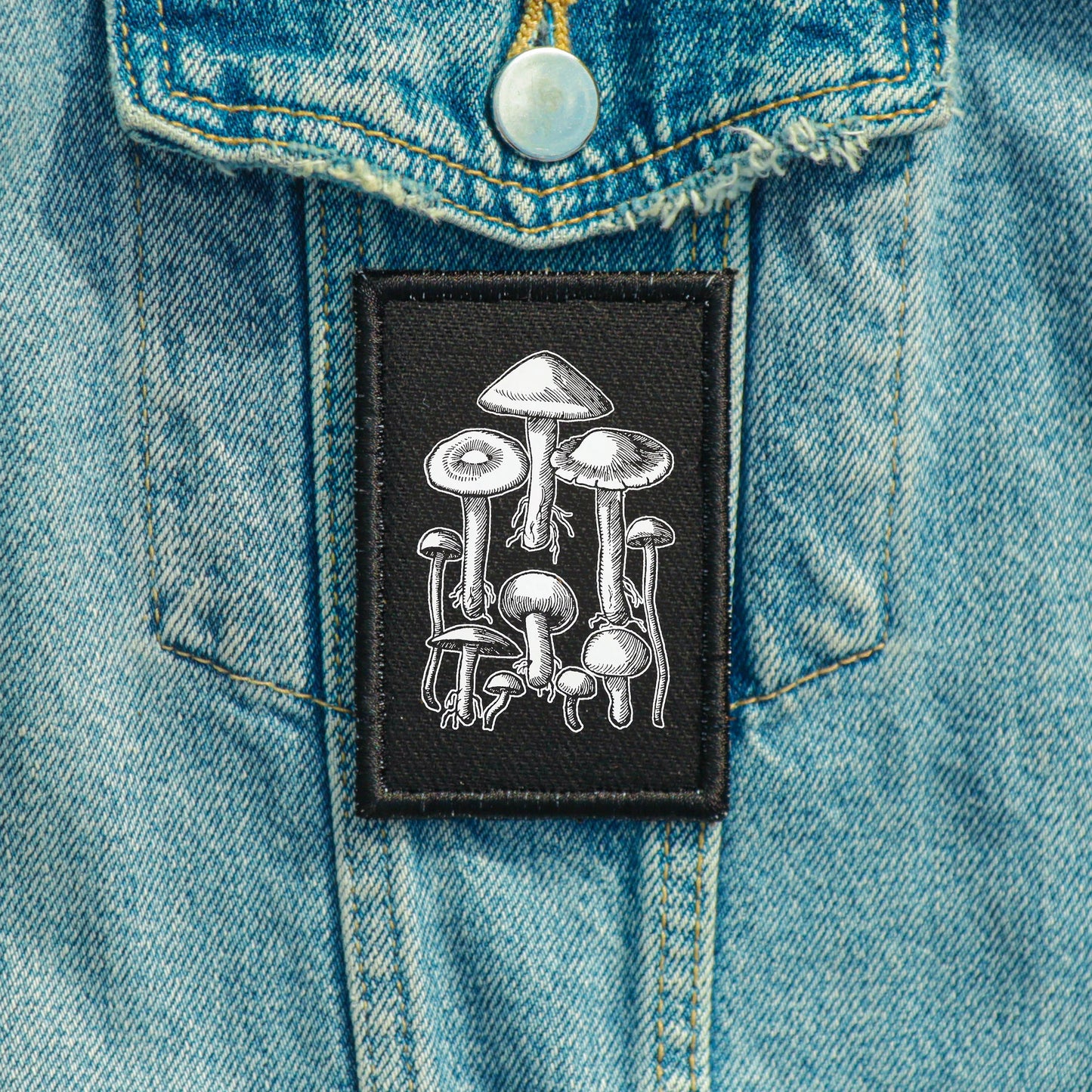 Iron On Mushrooms Goth Patch Horror DIY Embroidered Patch, Badge, Applique, Scary, Goth, Halloween Gift, Spooky,Punk Patch