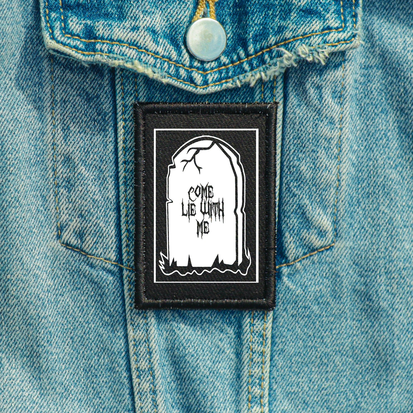 Iron On Goth Rip Patch Horror DIY Embroidered Patch, Badge, Applique, Scary, Goth, Halloween Gift, Spooky,Punk Patch