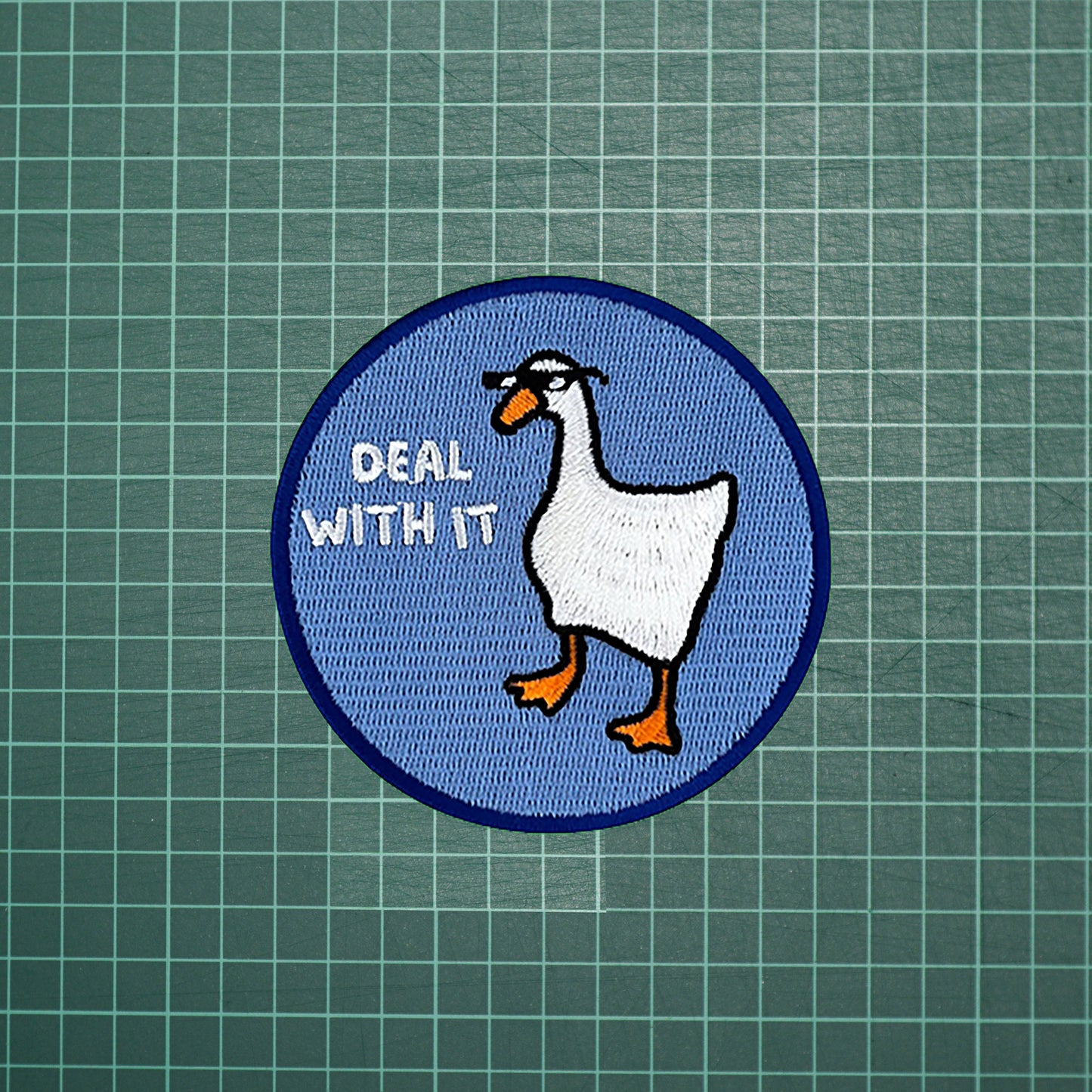 Iron on  Goose with Glasses Patch, Funny Patch, Embroidered Patch, Patch for Jackets, Badge ,Meme Applique, cool goose