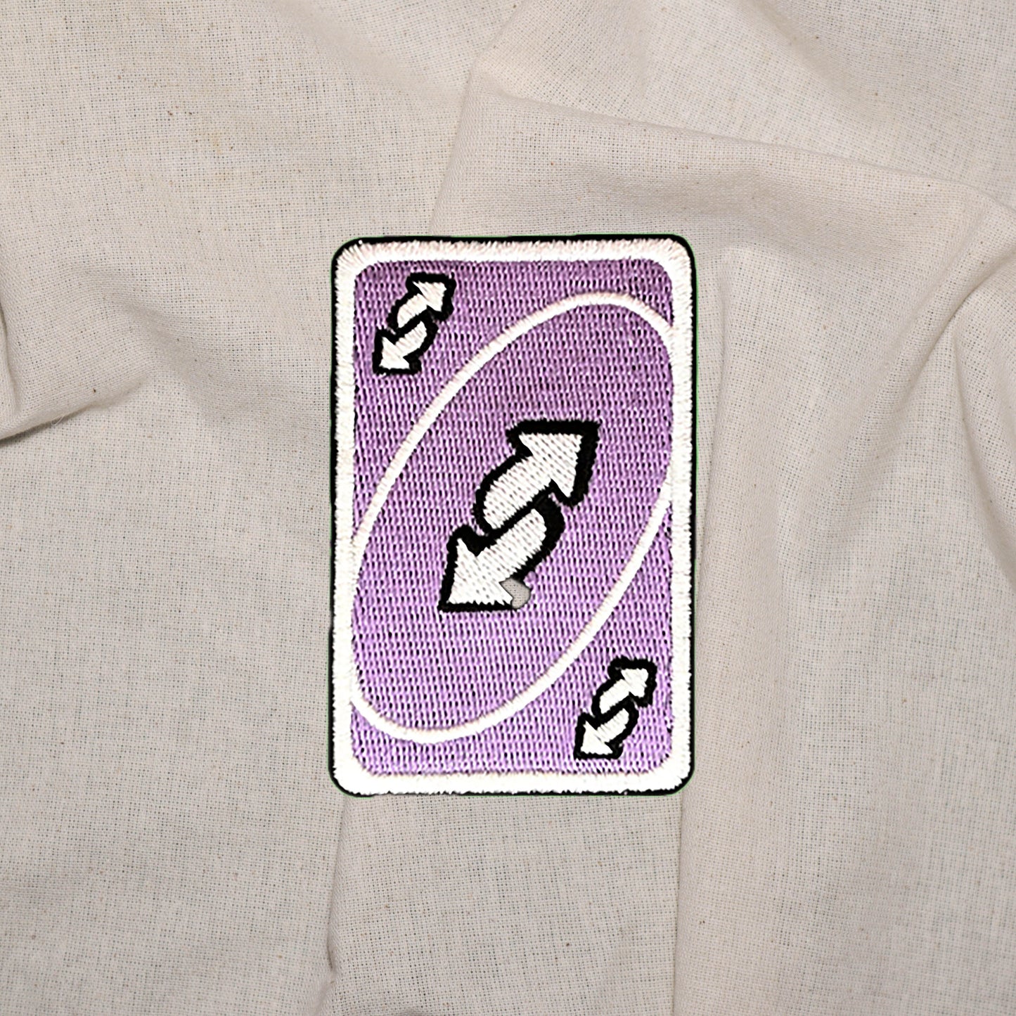 Iron on purple UNO map reverse Patch, Trendy and Humor Funny Patch, Embroidered Patch, Patch for Jackets, Badge ,Meme Applique, Art