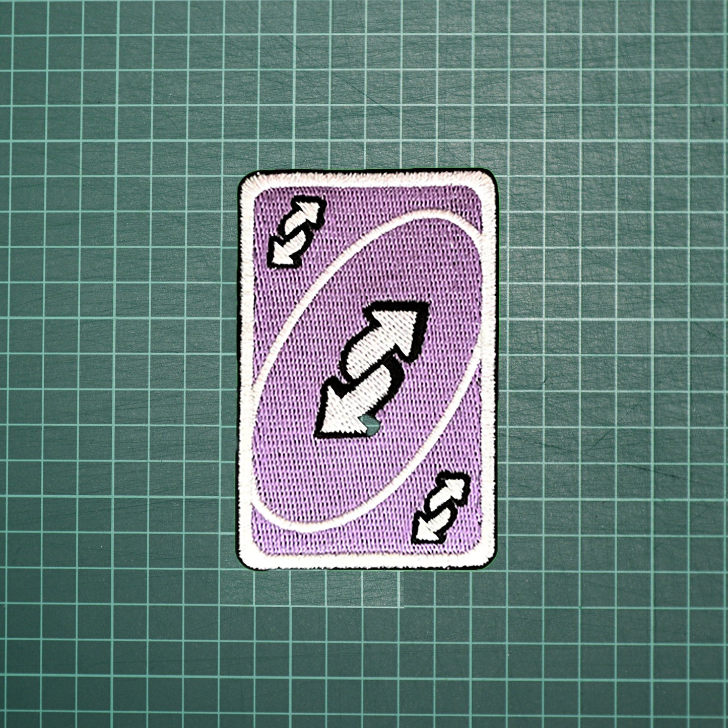 Iron on purple UNO map reverse Patch, Trendy and Humor Funny Patch, Embroidered Patch, Patch for Jackets, Badge ,Meme Applique, Art