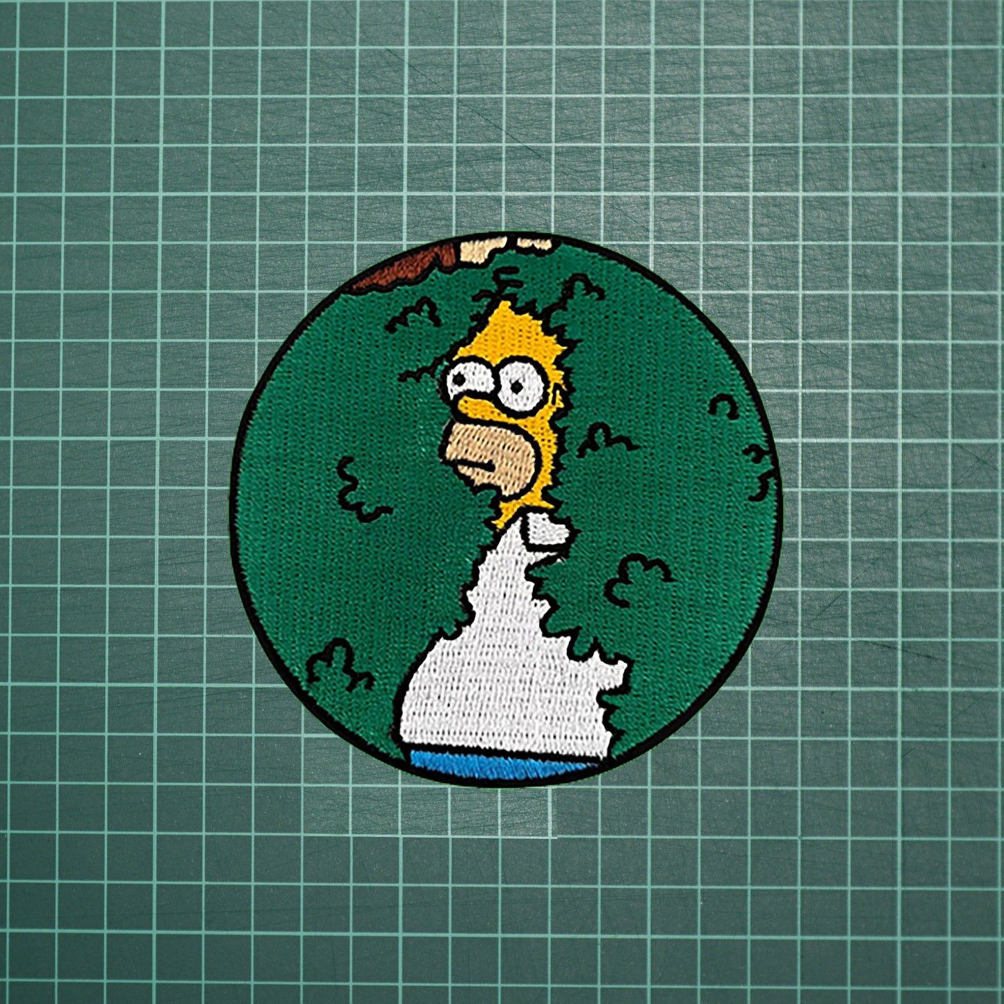 Iron on Homer Simp disappears into the bush Patch, Funny Patch, Embroidered Patch, Patch for Jackets, Badge ,Meme Applique, cool