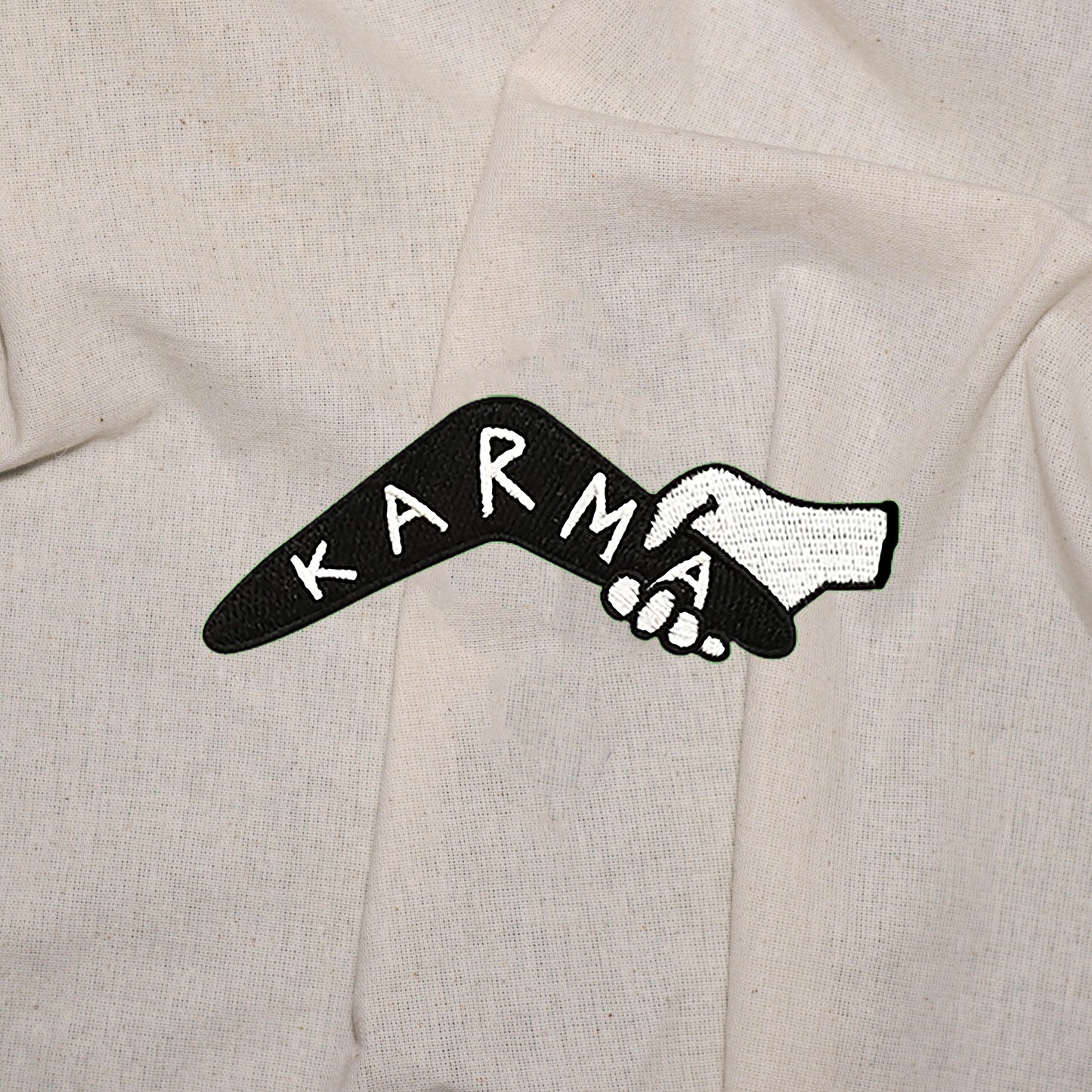 Iron on  Karma Boomerang Patch, Funny Patch, Embroidered Patch, Patch for Jackets, Badge ,Meme Applique, cool