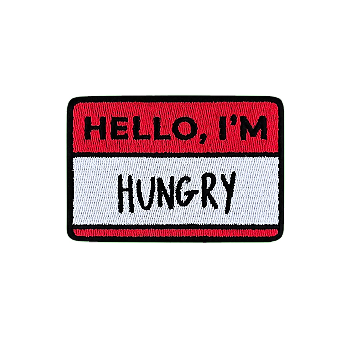 Iron on  Hello I'm Hungry Patch, Funny Patch, Embroidered Patch, Patch for Jackets, Badge ,Meme Applique, cool