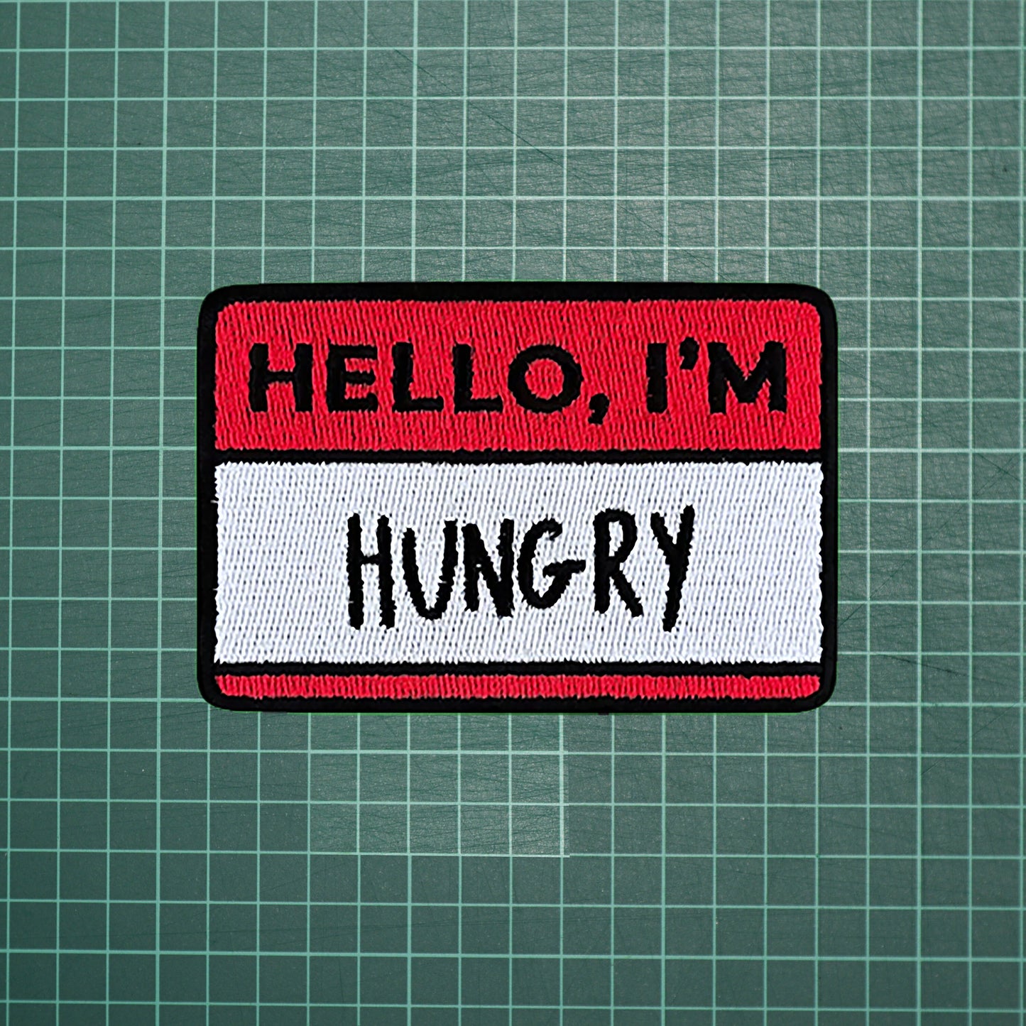 Iron on  Hello I'm Hungry Patch, Funny Patch, Embroidered Patch, Patch for Jackets, Badge ,Meme Applique, cool